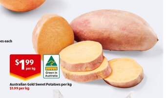 ALDI Australian Gold Sweet Potatoes Per Kg offer