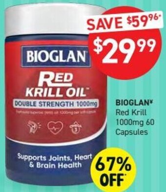 Chemist King Bioglan Red Krill 1000mg 60 Capsules offer