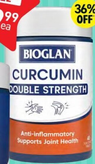 Chemist King Bioglan Double Strength Curcumin 1200mg 40 Tablets offer