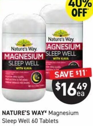 Nature's Way Magnesium Sleep Well 60 Tablets