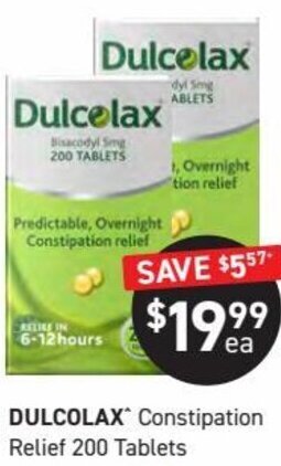 Dulcolax Constipation Relief 200 Tablets