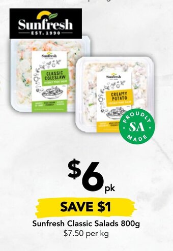 Drakes Sunfresh Classic Salads 800g offer