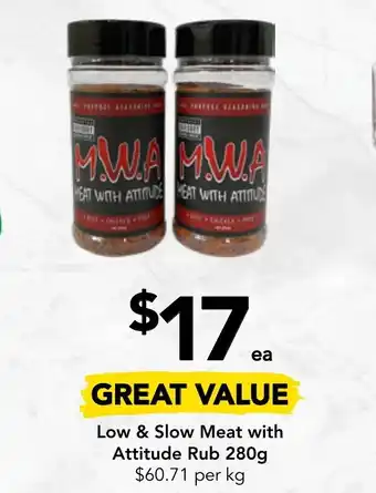 Drakes Low & Slow Meat With Attitude Rub 280g offer