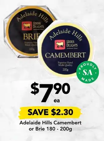 Drakes Adelaide Hills Camembert Or Brie 180-200g offer