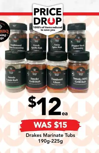 Drakes Drakes Marinate Tubs190g-225g offer
