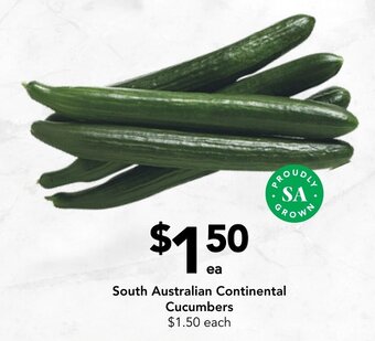 Drakes South Australian Continental Cucumbers offer