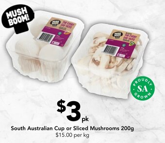Drakes South Australian Cup Or Sliced Mushrooms 200g offer
