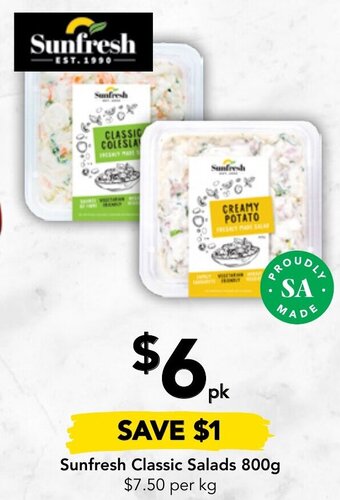 Drakes Sunfresh Classic Salads 800g offer