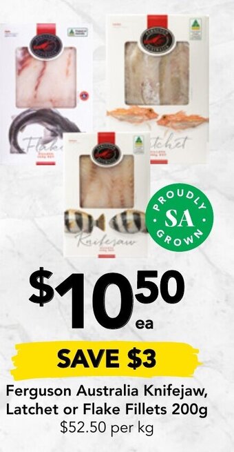 Drakes Ferguson Australia Knifejaw, Latchet Or Flake Fillets 200g offer