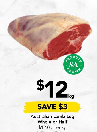 Drakes Australian Lamb Leg Whole Or Half offer