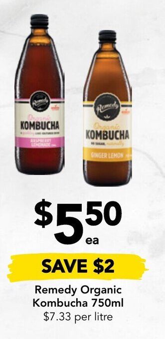 Remedy Organic Kombucha 750ml