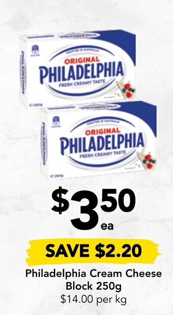 Drakes Philadelphia Cream Cheese Block 250g offer