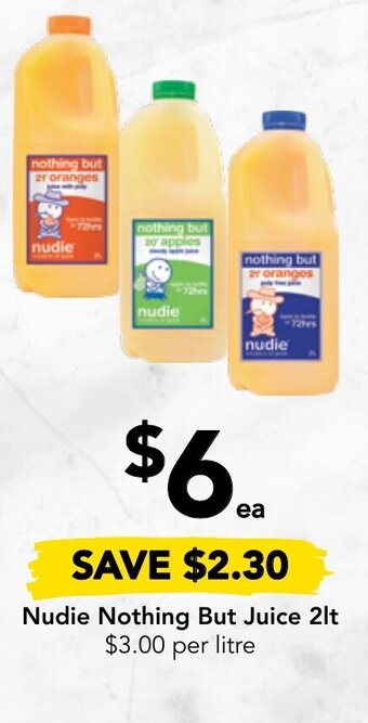 Drakes Nudie Nothing But Juice 2lt offer