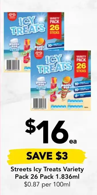 Drakes Streets Icy Treats Variety Pack 26 Pack 1.836m offer