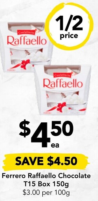 Drakes Ferrero Raffaello Chocolate T15 Box 150g offer