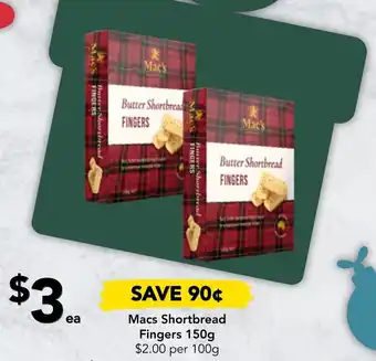 Drakes Macs Shortbread Fingers 150g offer