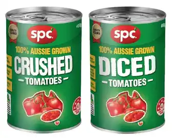 SPC Tomatoes Diced 400g or Crushed 410g