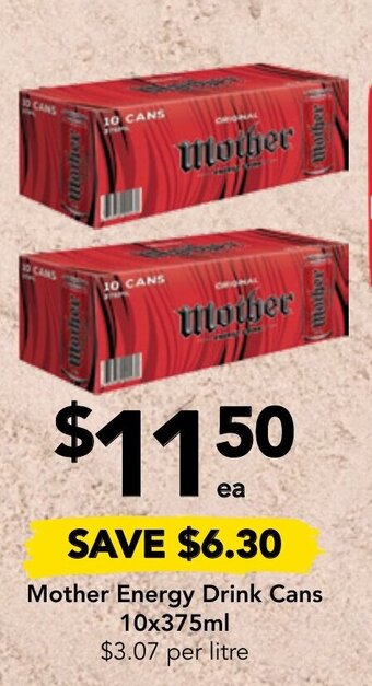 Drakes Mother Energy Drink Cans offer