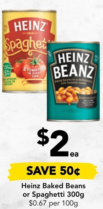 Drakes Heinz Baked Beans Or Spaghetti 300g offer