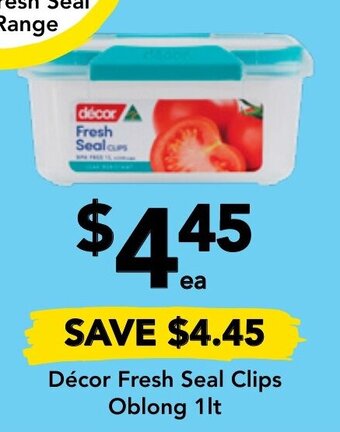 Drakes Decor Fresh Seal Clips Oblong 1lt offer