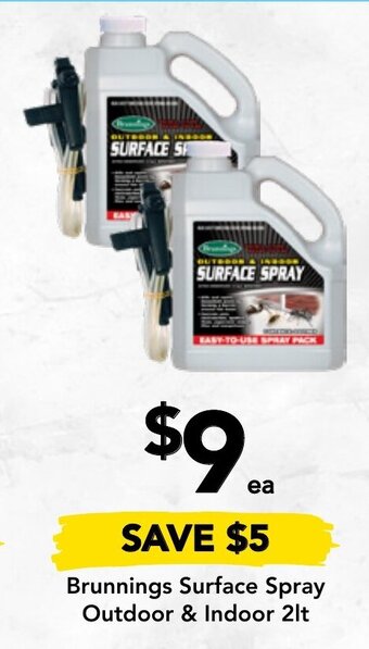 Drakes Brunnings Surface Spray Outdoor & Indoor 2lt offer
