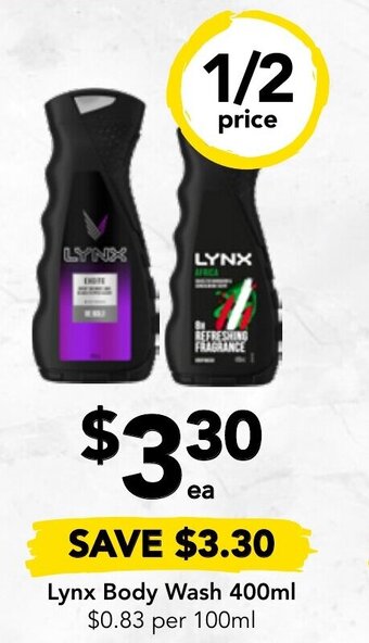 Drakes Lynx Body Wash 400ml offer