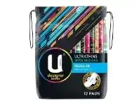 Woolworths U by Kotex Designer Series Ultrathins Pads Pk 10-12 offer