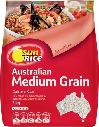 IGA SunRice Medium Grain White or Brown Rice 2kg offer