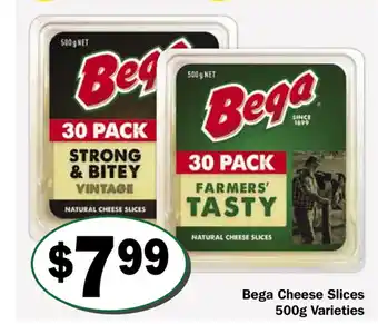 Bega Cheese Slices 500g Varieties