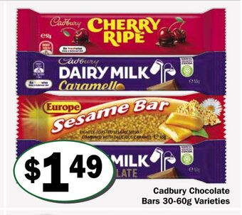 Friendly Grocer Cadbury Chocolate Bars 30-60g Varieties offer
