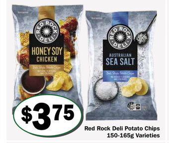 Red Rock Deli Potato Chips 150-165g Varieties