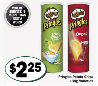Friendly Grocer Pringles Potato Chips 134g Varieties offer