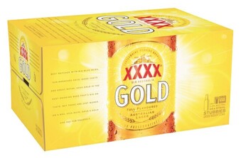 Coles XXXX Gold Bottles 24x375mL offer