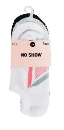 Coles Mix Womens No Show Socks 3 Pack offer