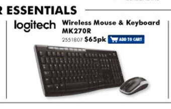 The Good Guys Logitech - Wireless Mouse & Keyboard MK270R offer