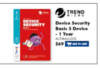 The Good Guys Trend Micro Device Security Basic 5 Device - 1 Year offer