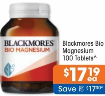 Good Price Pharmacy Blackmores Bio Magnesium 100 Tablets offer