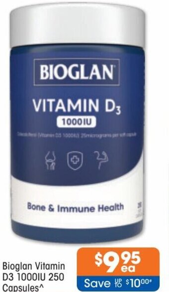 Good Price Pharmacy Bioglan Vitamin D3 1000IU 250 Capsules offer