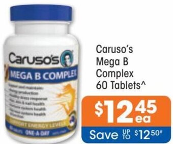 Good Price Pharmacy Caruso's Mega B Complex 60 Tablets offer