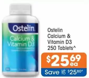 Good Price Pharmacy Ostelin Calcium & Vitamin D3 250 Tablets offer