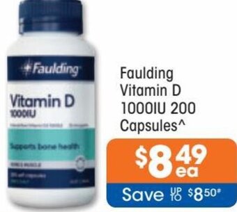 Good Price Pharmacy Faulding Vitamin D 1000IU 200 Capsules offer