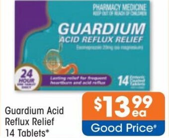 Good Price Pharmacy Guardium Acid Reflux Relief 14 Tablets offer