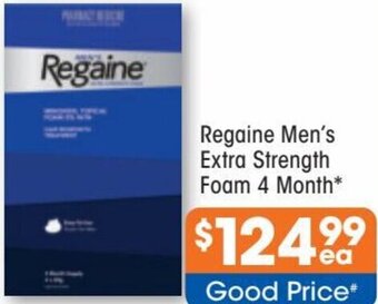 Good Price Pharmacy Regaine Men's Extra Strength Foam 4 Month offer