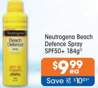 Good Price Pharmacy Neutrogena Beach Defence Spray SPF50+ 184g offer