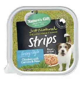 Coles Natureu2019s Gift Strips Dog Food 100g offer