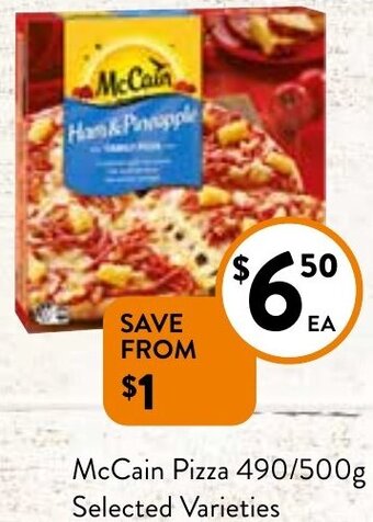 Foodworks McCain Pizza 490/500g offer