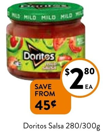 Foodworks Doritos Salsa 280/300g offer