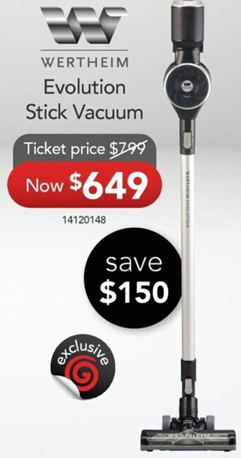 Wertheim Evolution Stick Vacuum