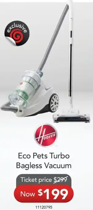 Godfreys Hoover Eco Pets Turbo Bagless Vacuum offer