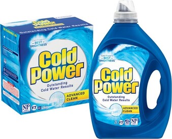 Coles Cold Power Laundry Liquid 1.8 Litre-2 Litre or Powder 2kg offer
